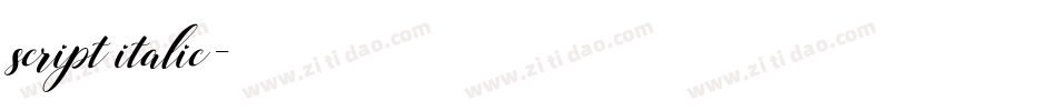 script italic字体转换